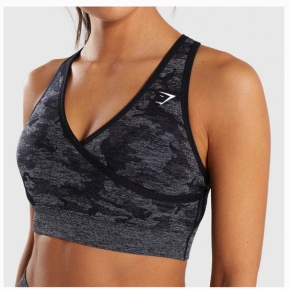 Gymshark Camo Seamless Sports Bra S - Picture 1 of 6